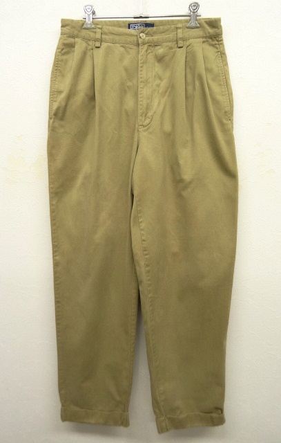 画像: 90'S RALPH LAUREN ツープリーツ チノパンツ BEIGE (VINTAGE) 「Bottoms」 入荷しました。