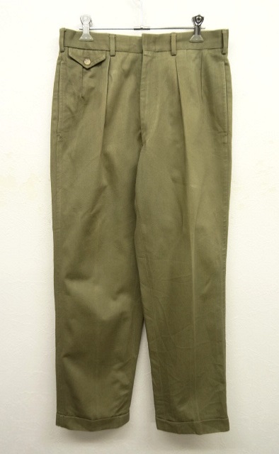 画像: 80'S RALPH LAUREN ツープリーツ チノパンツ KHAKI TALONジップ (VINTAGE) 「Bottoms」 入荷しました。