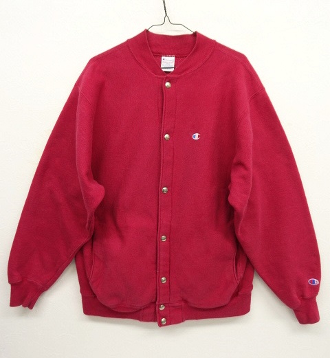 画像: 90'S CHAMPION 刺繍タグ リバースウィーブ スナップボタン カーディガン フーシャピンク USA製 (VINTAGE) 「Sweat Shirt」 入荷しました。