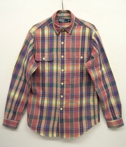 画像: RALPH LAUREN チンスト付き ワークシャツ チェック柄 (USED) 「L/S Shirt」 入荷しました。