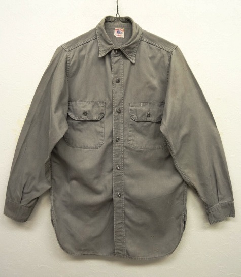 画像: 50'S BLUE WING マチ付き ワークシャツ GREY (VINTAGE) 「L/S Shirt」 入荷しました。