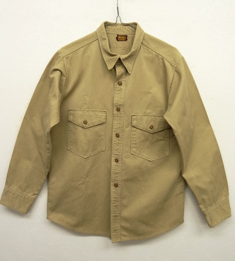 画像: 60'S DICKIES ツイル ワークシャツ BEIGE (VINTAGE) 「L/S Shirt」 入荷しました。