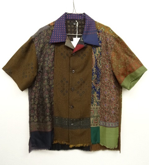 画像: ink "VARIOUS SCARF" ヴィンテージスカーフ 解体＆再構築 オープンカラーシャツ (NEW) 「S/S Shirt」 入荷しました。