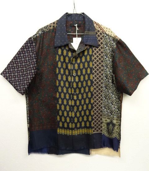 画像: ink "VARIOUS SCARF" ヴィンテージスカーフ 解体＆再構築 オープンカラーシャツ (NEW) 「S/S Shirt」 入荷しました。