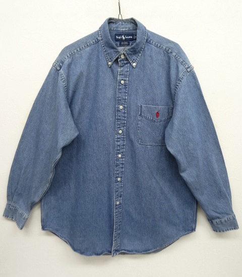 画像: 90'S RALPH LAUREN デニムシャツ LT INDIGO (VINTAGE) 「L/S Shirt」 入荷しました。