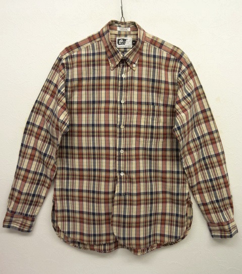画像: Engineered Garments マチ付き 長袖 BDシャツ マドラスチェック USA製 (USED) 「L/S Shirt」 入荷しました。