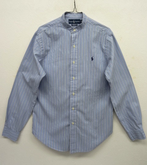 画像: RALPH LAUREN リメイク バンドカラー 長袖シャツ ストライプ (REMAKE) 「L/S Shirt」 入荷しました。