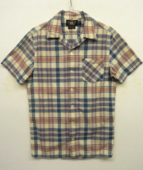 画像: RRL マドラスチェック 半袖 オープンカラーシャツ (USED) 「S/S Shirt」 入荷しました。
