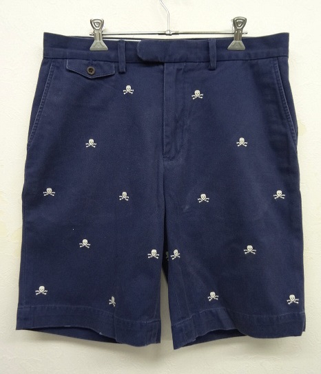 画像: RUGBY ヴィンテージ加工 スカル刺繍 チノショーツ ネイビー (USED) 「Shorts」 入荷しました。