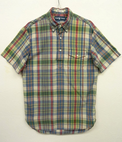 画像: RALPH LAUREN マドラスチェック 半袖 ボタンダウンシャツ (USED) 「S/S Shirt」 入荷しました。