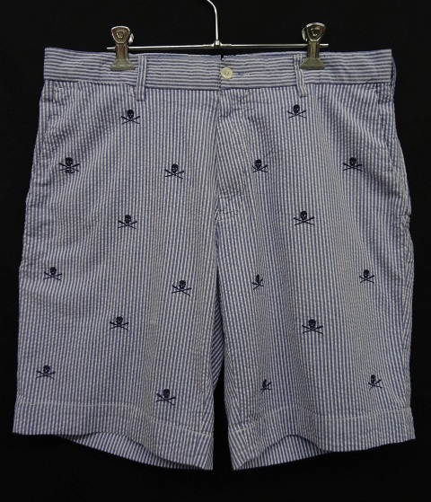 画像: RALPH LAUREN スカル刺繍 シアサッカーショーツ ストライプ (USED) 「Shorts」 入荷しました。