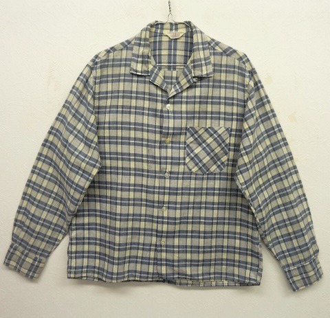 画像: 60'S UNKNOWN マドラスチェック オープンカラーシャツ (VINTAGE) 「L/S Shirt」 入荷しました。
