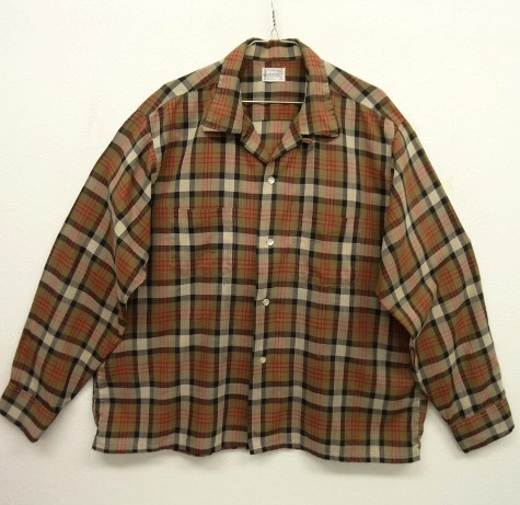 画像: 60'S TOWNCRAFT オープンカラーシャツ バーバリーチェック (VINTAGE) 「L/S Shirt」 入荷しました。