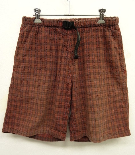 画像: 90'S GRAMICCI ベルト付き ショーツ ラスト系チェック USA製 (VINTAGE) 「Shorts」 入荷しました。