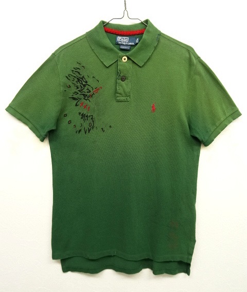 画像: RALPH LAUREN ヴィンテージ加工 ハンドステッチ ポロシャツ GREEN (USED) 「S/S Polo」 入荷しました。