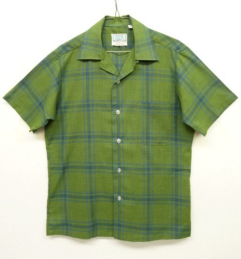 画像: 60'S DURON by BARDON INC 半袖 オープンカラーシャツ チェック柄 (VINTAGE) 「S/S Shirt」 入荷しました。