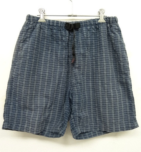 画像: 90'S GRAMICCI ベルト付き ショーツ ネイビー系チェック USA製 (VINTAGE) 「Shorts」 入荷しました。