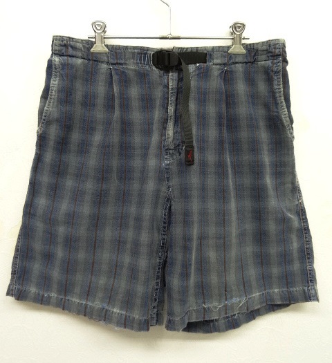 画像: 90'S GRAMICCI プリーツ入り ベルト付き ショーツ ネイビーチェック USA製 (VINTAGE) 「Shorts」 入荷しました。