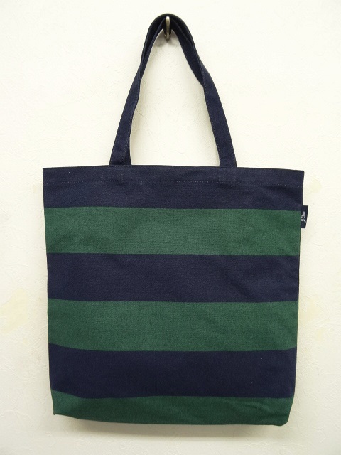画像: 日本未発売 J.CREW キャンバス トートバッグ GREEN/NAVY (NEW) 「Bag」 入荷しました。
