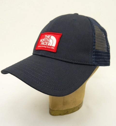 画像: 日本未発売 THE NORTH FACE ボックスロゴ メッシュキャップ NAVY (NEW) 「Cap」 入荷しました。