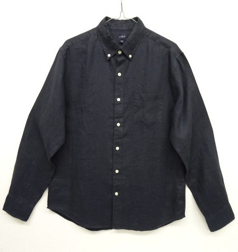 画像: 日本未発売 J.CREW リネン 長袖 BDシャツ ネイビー (NEW) 「L/S Shirt」 入荷しました。
