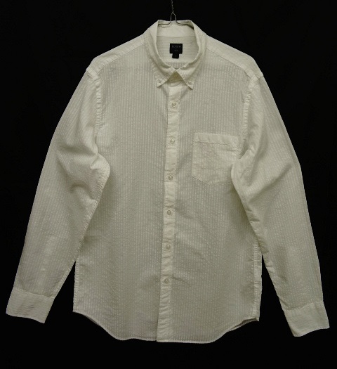 画像: 日本未発売 J.CREW シアサッカー 長袖 BDシャツ ホワイト (NEW) 「L/S Shirt」 入荷しました。