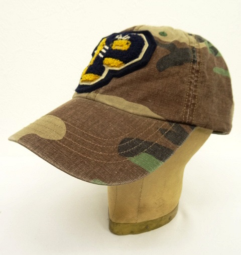 画像: RALPH LAUREN ビッグPアップリケ ベースボールキャップ カモ (NEW) 「Cap」 入荷しました。