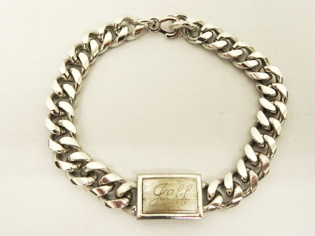 画像: IDプレート チェーンブレスレット シルバー (VINTAGE) 「Accessorie」 入荷しました。