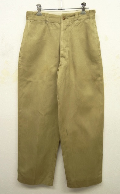 画像: 50'S アメリカ軍 US ARMY ボタンフライ チノパンツ W30L31 (VINTAGE) 「Bottoms」 入荷しました。