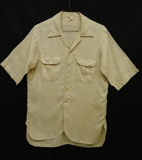 画像: フレンチリネン マチ付き オープンカラーシャツ (VINTAGE) 「S/S Shirt」 入荷しました。