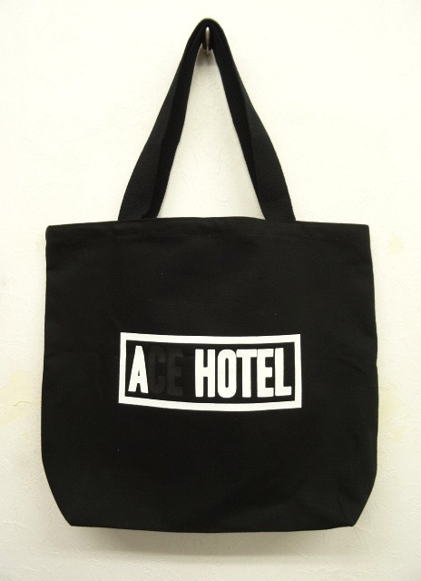画像: 日本未発売 ACE HOTEL ボックスロゴ トートバッグ ブラック (NEW) 「Bag」 入荷しました。
