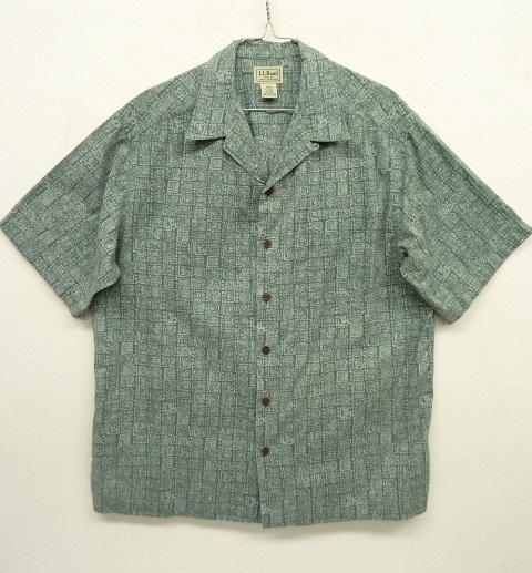 画像: 90'S LL Bean コットン 半袖 オープンカラーシャツ 総柄 (VINTAGE) 「S/S Shirt」 入荷しました。