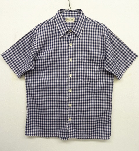 画像: 80'S L.L.Bean 半袖 ボックスシャツ ギンガムチェック (VINTAGE) 「S/S Shirt」 入荷しました。