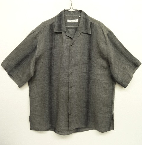 画像: EQUILIBRIO リネン オープンカラーシャツ チャコール イタリア製 (USED) 「S/S Shirt」 入荷しました。