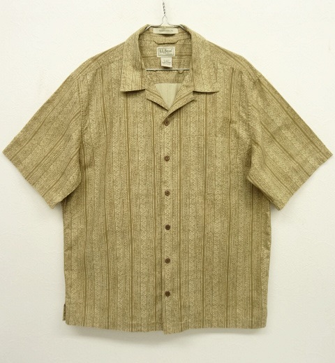 画像: 90'S LL Bean コットン 半袖 オープンカラーシャツ 総柄 (VINTAGE) 「S/S Shirt」 入荷しました。