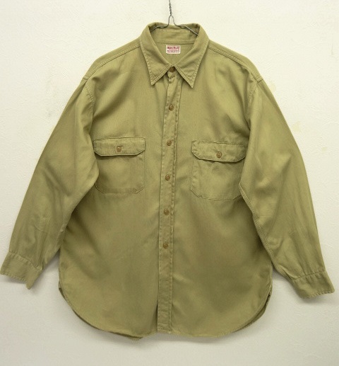画像: 50'S HERCULES マチ付き ワークシャツ BEIGE (VINTAGE) 「L/S Shirt」 入荷しました。