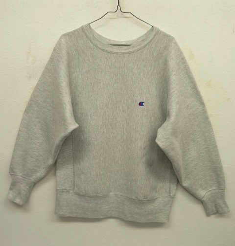 画像: 90'S CHAMPION 刺繍タグ リバースウィーブ 無地 グレー USA製 (VINTAGE) 「Sweat Shirt」 入荷しました。