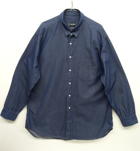 画像: 90'S GITMAN BROS タブカラー 長袖シャツ インディゴ USA製 (VINTAGE) 「L/S Shirt」 入荷しました。