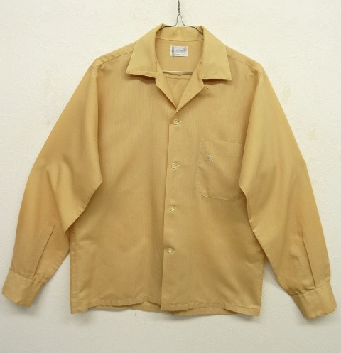 画像: 70'S TOWNCRAFT 無地 オープンカラーシャツ マスタード (VINTAGE) 「L/S Shirt」 入荷しました。