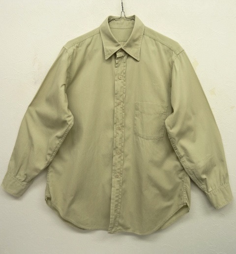 画像: 60'S アメリカ軍 US ARMY "STAND-UP COLLAR" ポプリンシャツ TAN (VINTAGE) 「L/S Shirt」 入荷しました。