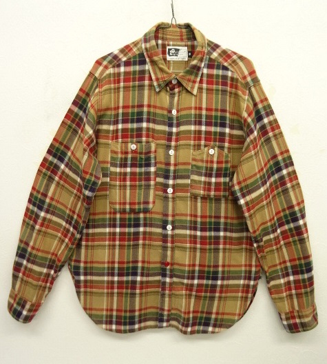 画像: Engineered Garments マチ付き フランネル ワークシャツ USA製 (USED) 「L/S Shirt」 入荷しました。