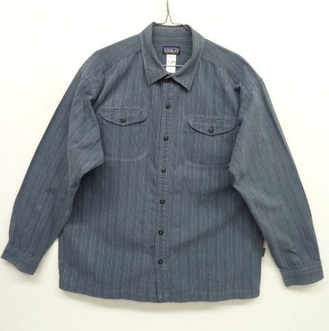 画像: 06'S PATAGONIA 長袖 ワークシャツ インディゴストライプ (USED) 「L/S Shirt」 入荷しました。
