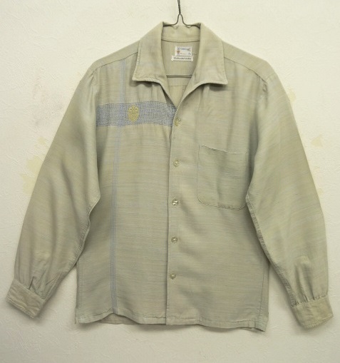画像: 60'S TOWNCRAFT 刺繍入り イタリアンカラーシャツ (VINTAGE) 「L/S Shirt」 入荷しました。