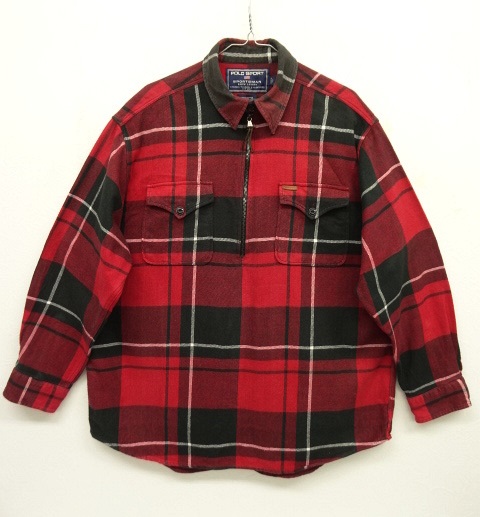 画像: 90'S POLO SPORT ハーフジップ フランネルシャツ (VINTAGE) 「L/S Shirt」 入荷しました。