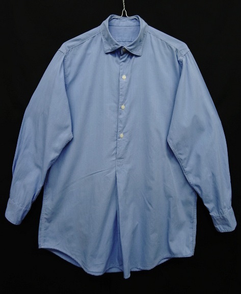 画像: 50'S ユーロワーク グランパシャツ ロングシャツ ブルー (VINTAGE) 「L/S Shirt」 入荷しました。