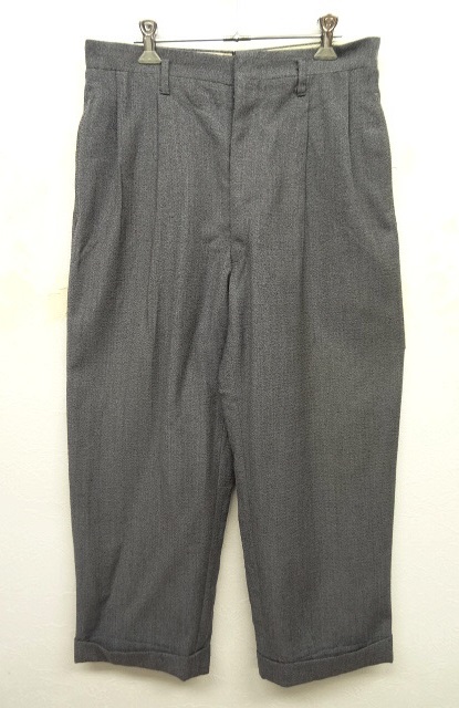 画像: 50'S UNKNOWN プリーツ入り スラックス グレーネップ SERVALジップ (VINTAGE) 「Bottoms」 入荷しました。