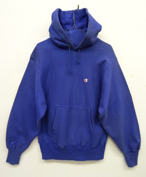画像: 90'S CHAMPION 刺繍タグ リバースウィーブ パーカー ブルー USA製 (VINTAGE) 「Parka」 入荷しました。