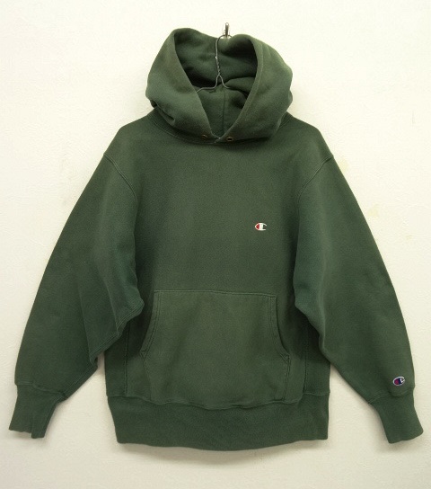 画像: 90'S CHAMPION 刺繍タグ リバースウィーブ パーカー グリーン USA製 (VINTAGE) 「Parka」 入荷しました。