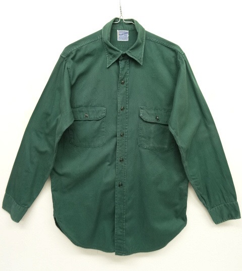 画像: 60'S HERCULES マチ付き ツイル ワークシャツ グリーン (VINTAGE) 「L/S Shirt」 入荷しました。