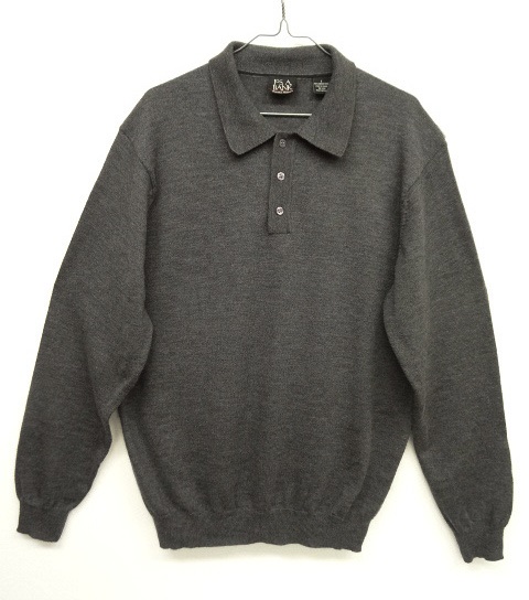 画像: JOS. A. BANK メリノウール ポロカラー ニット CHARCOAL (USED) 「Knit」 入荷しました。